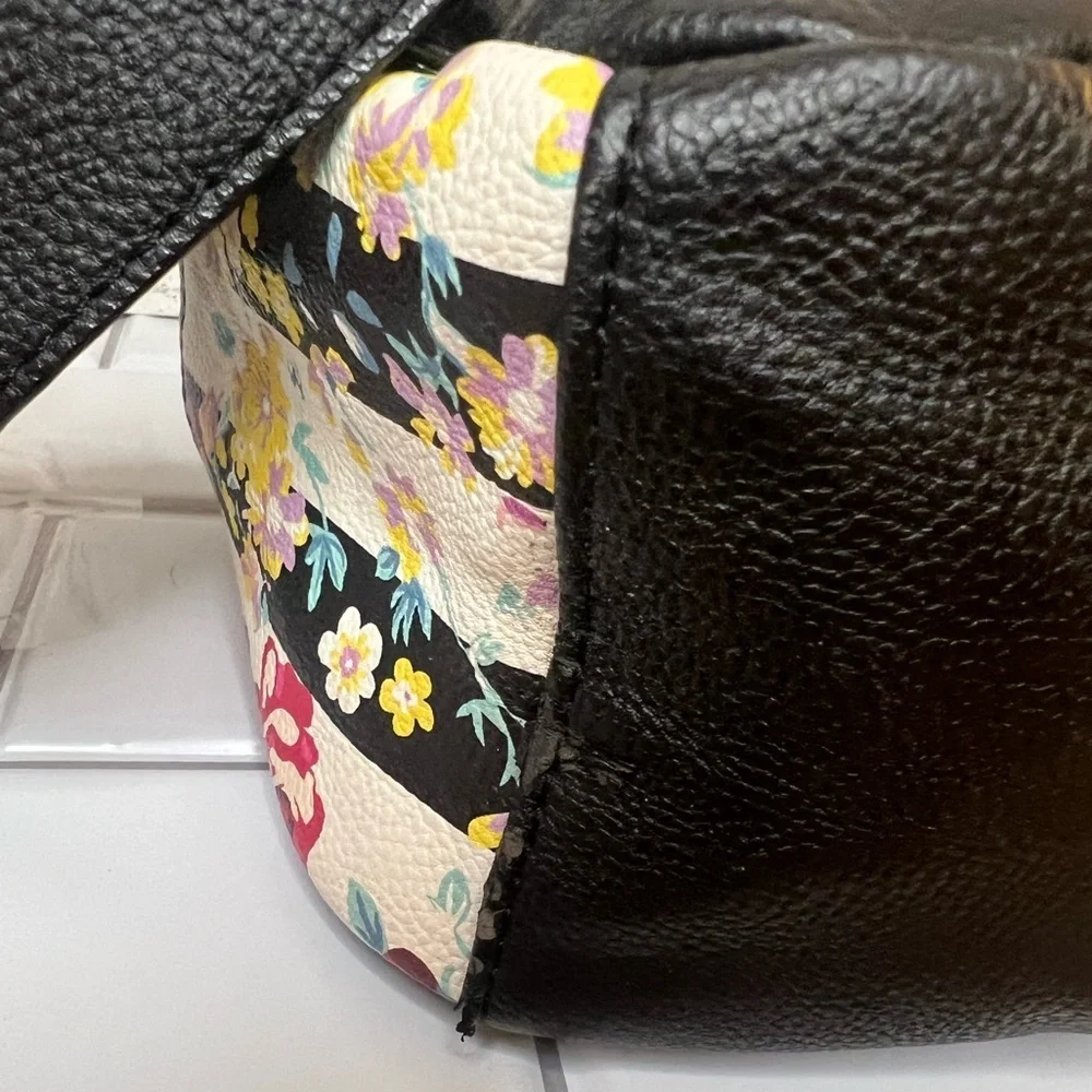 Betsey Johnson Floral Patterned Backpack with Bow Detail